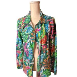 Lilly Pulitzer Large UPF 50+ Leona Sunshine Jungle Zip-Up Jacket